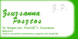 zsuzsanna posztos business card